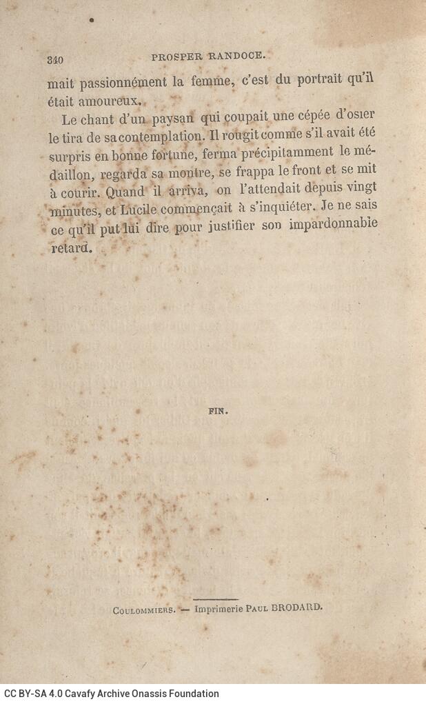 18 x 11,5 εκ. 4 σ. χ.α. + 340 σ. + 2 σ. χ.α., στο φ. 1 κτητορική σφραγίδα CPC στο recto, σ�